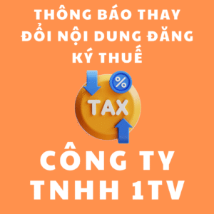 Thay đổi nội dung đăng ký thuế công ty TNHH MTV