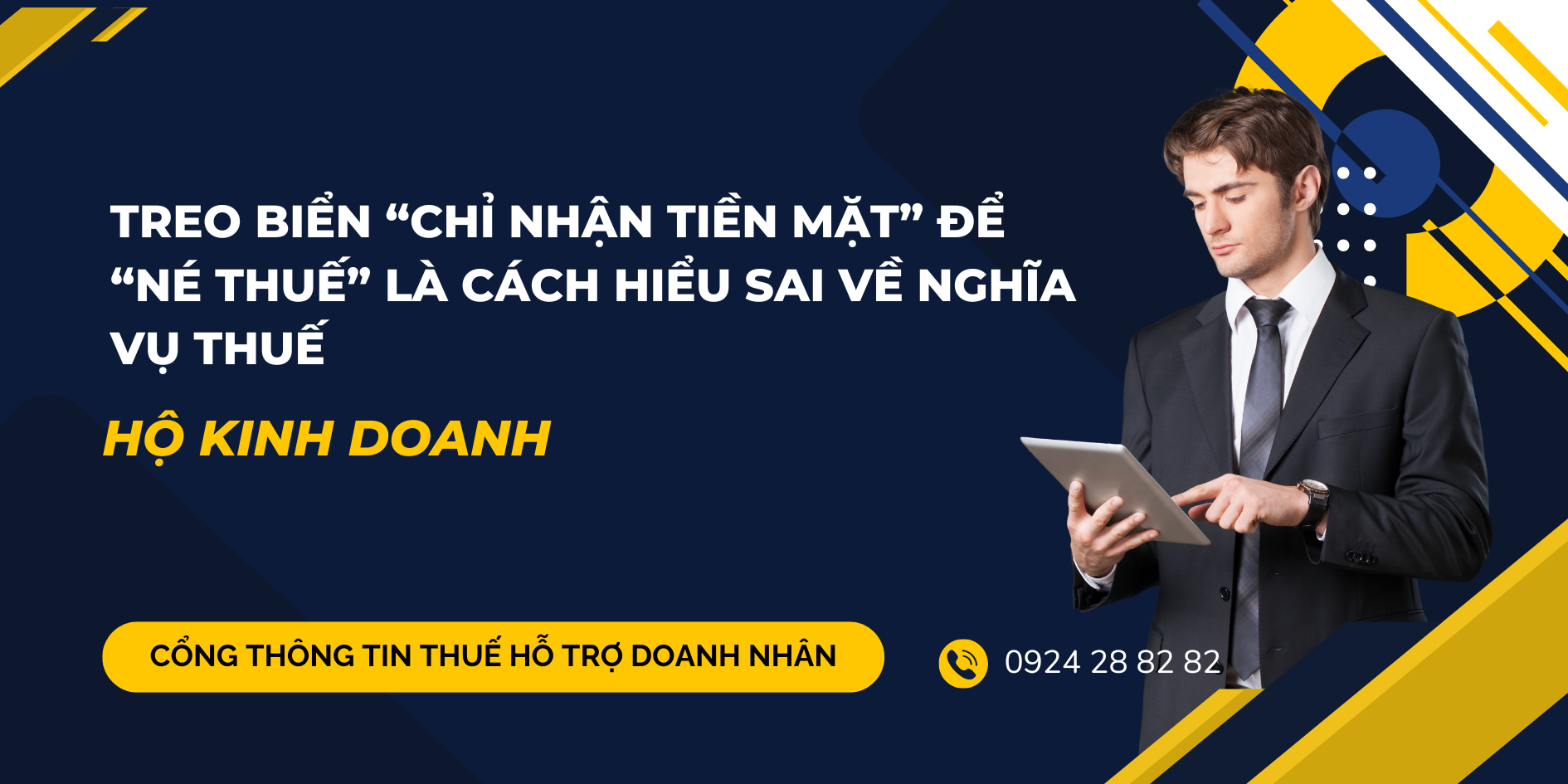 Treo biển chỉ nhận tiền mặt để né thuế là cách hiểu sai về nghĩa vụ thuế