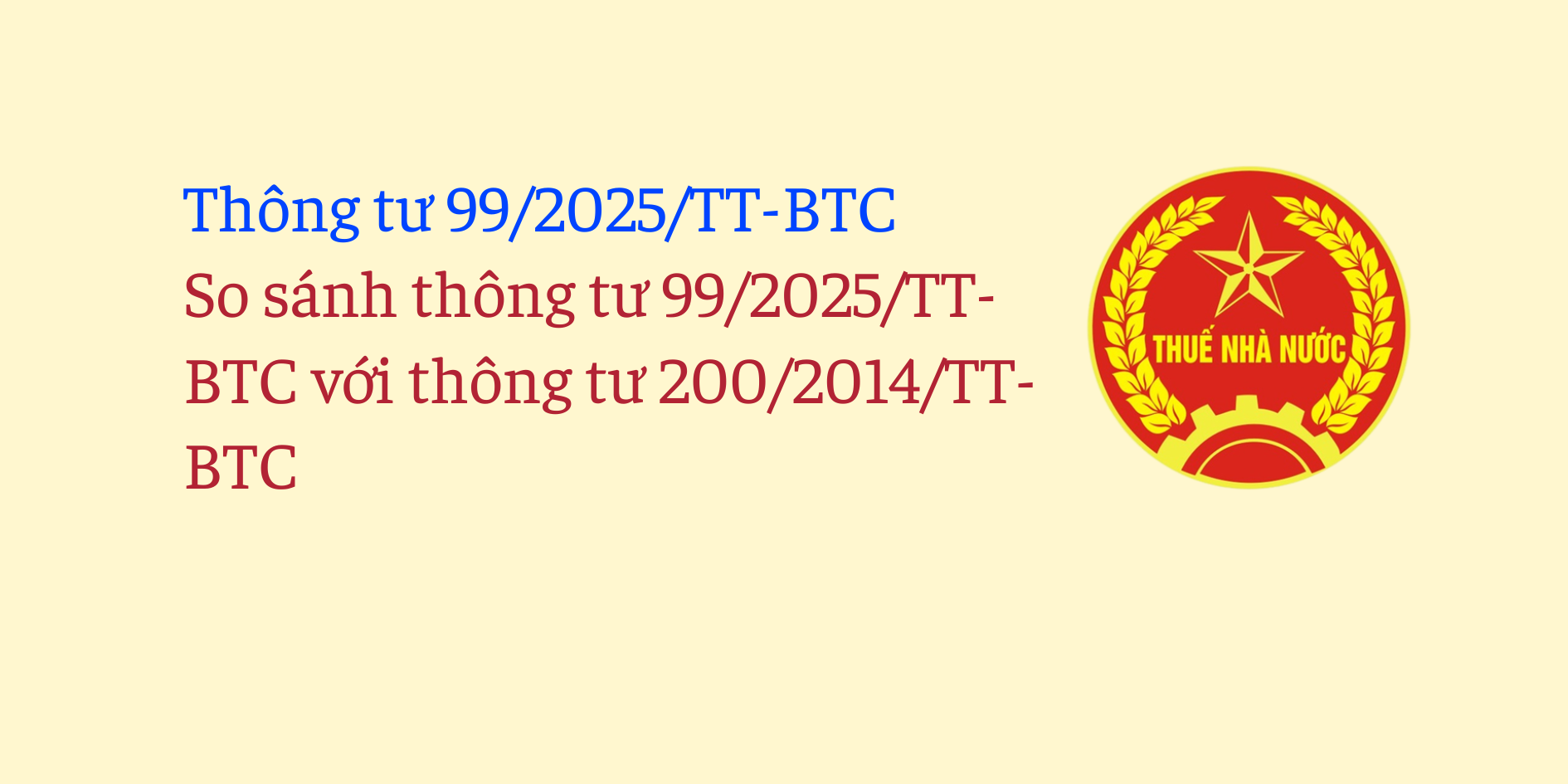So sánh thông tư 99 với thông tư 200