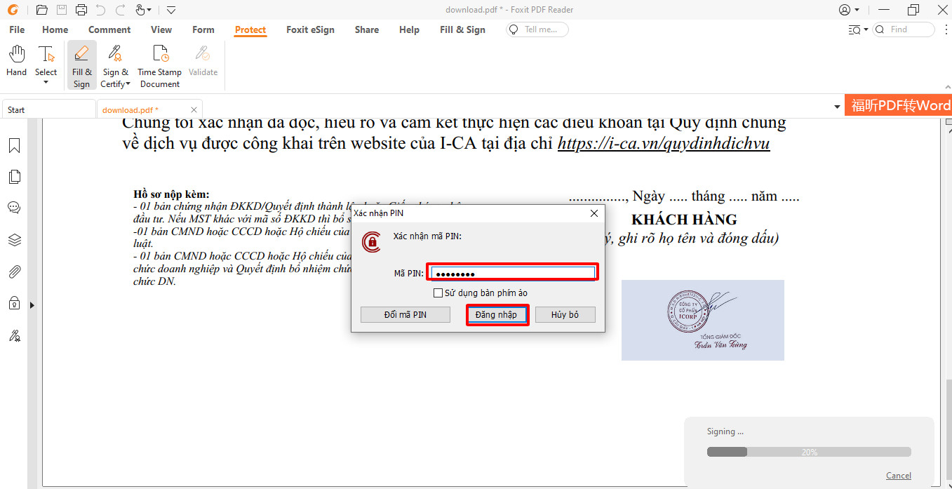 Hướng Dẫn Ký Số Chèn Logo, Dấu Đỏ