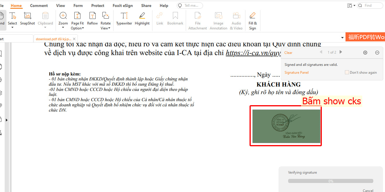 Hướng Dẫn Ký Số Chèn Logo, Dấu Đỏ