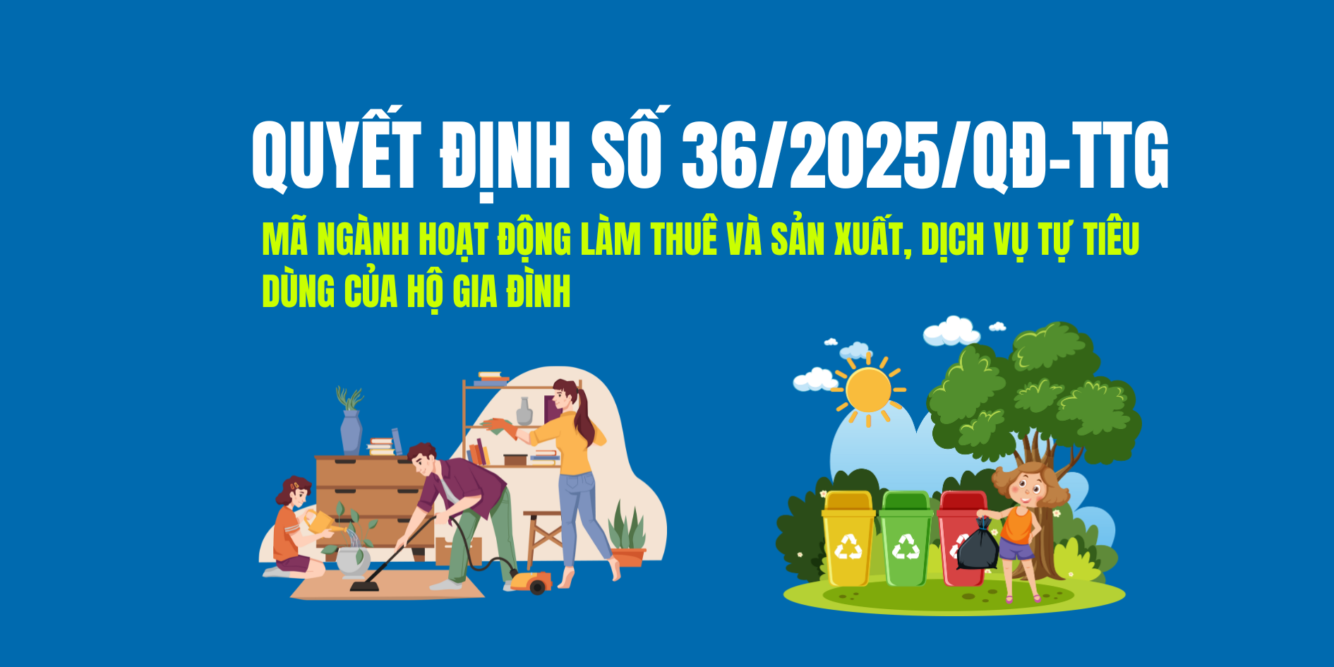 Mã ngành hoạt động làm thuê và sản xuất, dịch vụ tự tiêu dùng của hộ gia đình