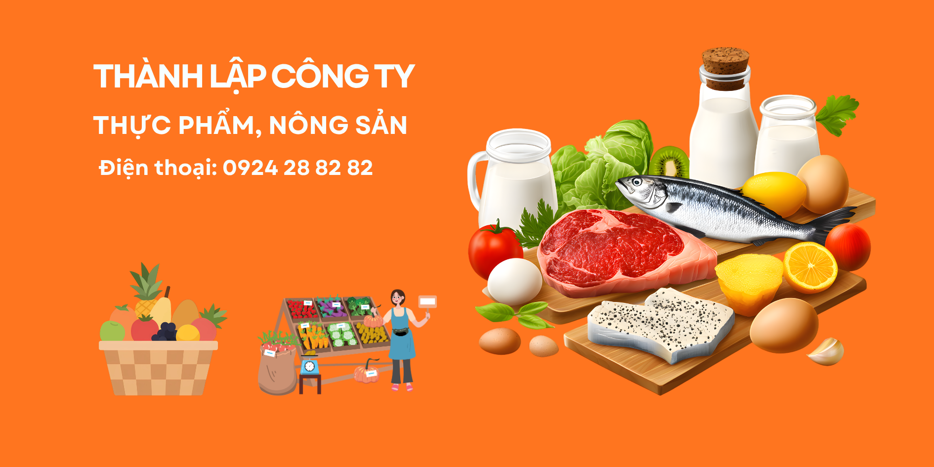 hành Lập Công Ty Kinh Doanh Thực Phẩm Sạch, Nông Sản, Siêu Thị Mini Mới Nhất